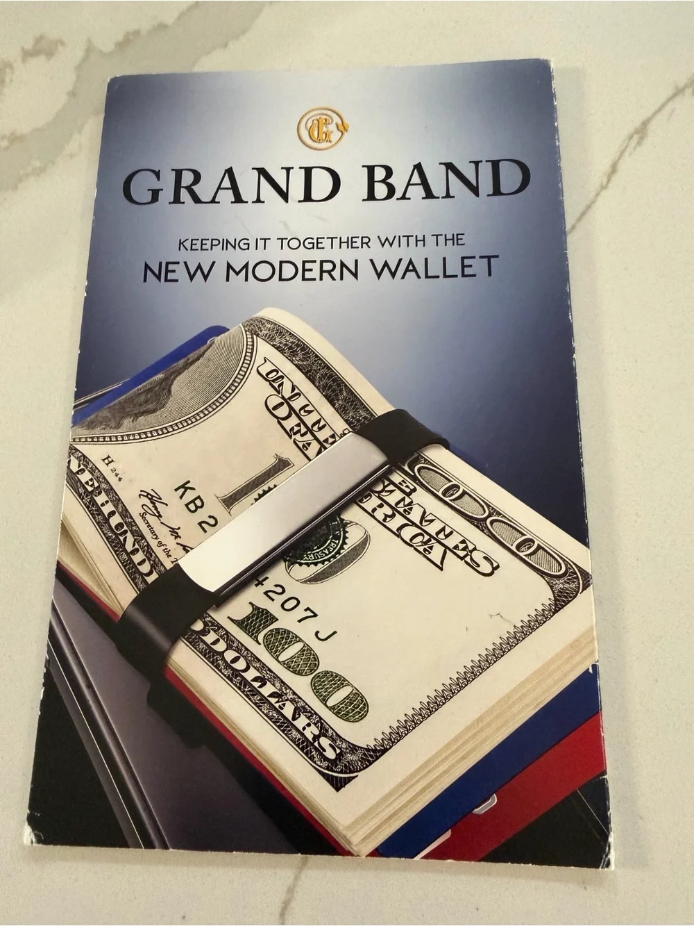 GRAND BAND Sterling Silver & Red Crocodile center Money Clip